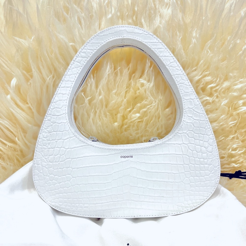 COPERNI Baguette Swipe Bag in Crocodile-embossed Leather
